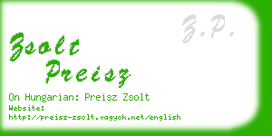 zsolt preisz business card